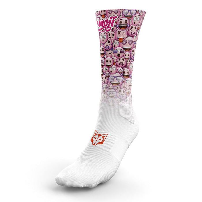 Chaussettes sublimées - Emoji Classic Pink