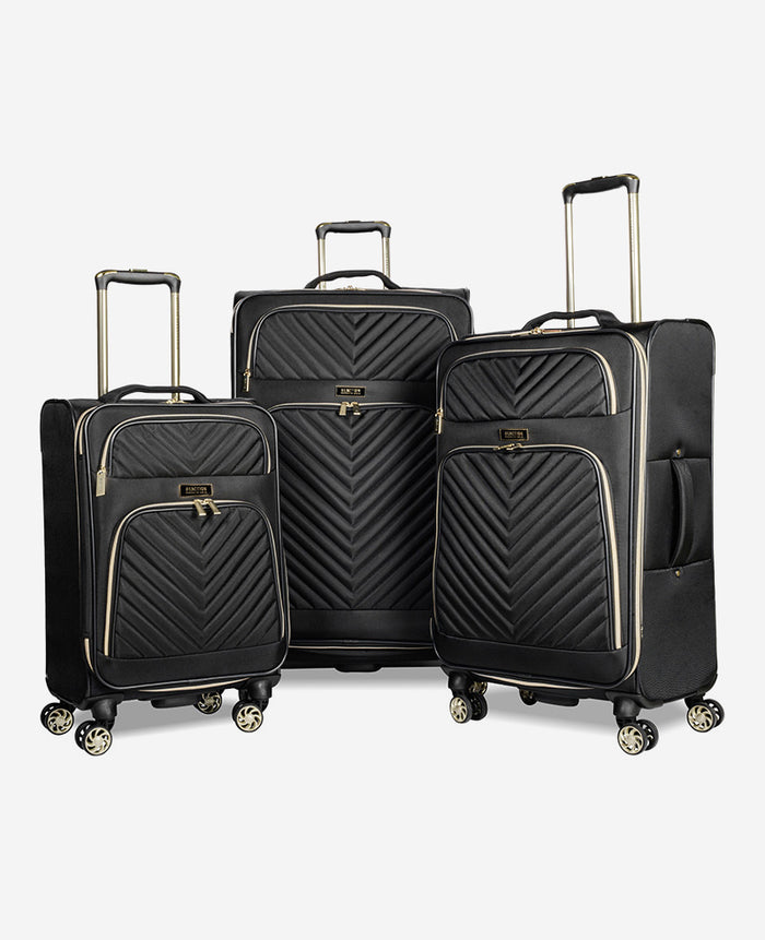 Chelsea Chevron Quilted Expandable Suitcase