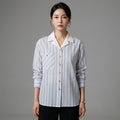 Chemise rayée bleue femme, style K-fashion moderne - Koreanxwear - Taille S