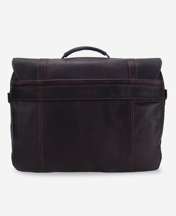 Colombian Leather Flapover Messenger Bag