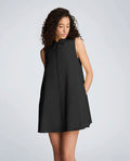 Cotton Poplin Sleeveless Trapeze Mini Dress