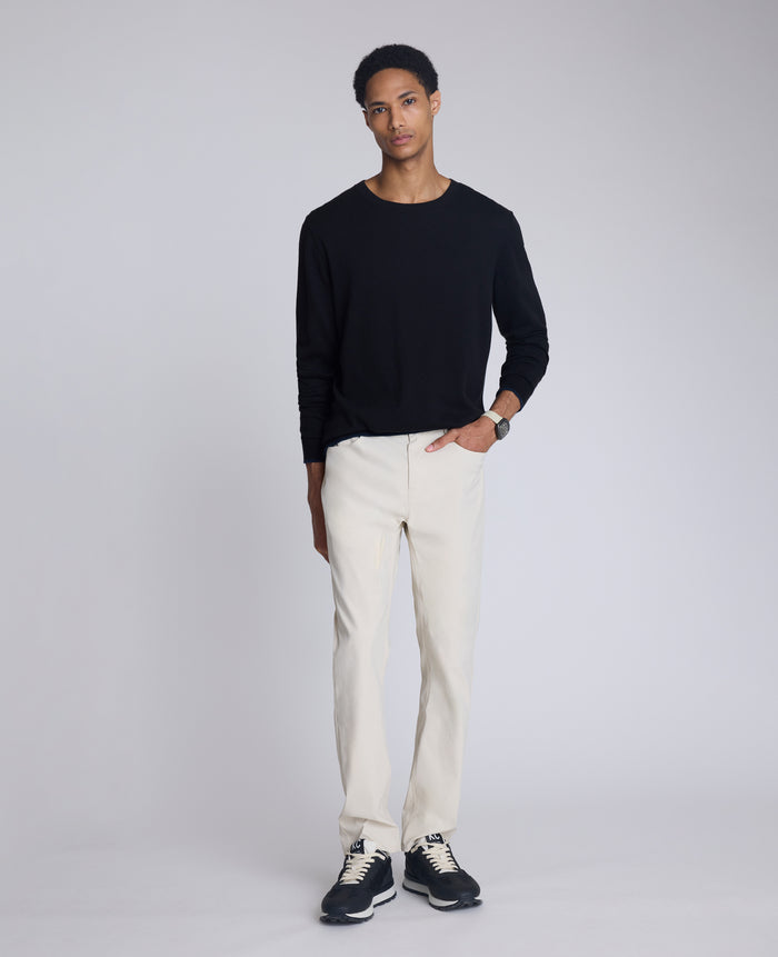 Crew Neck Sweater with Tipping Details