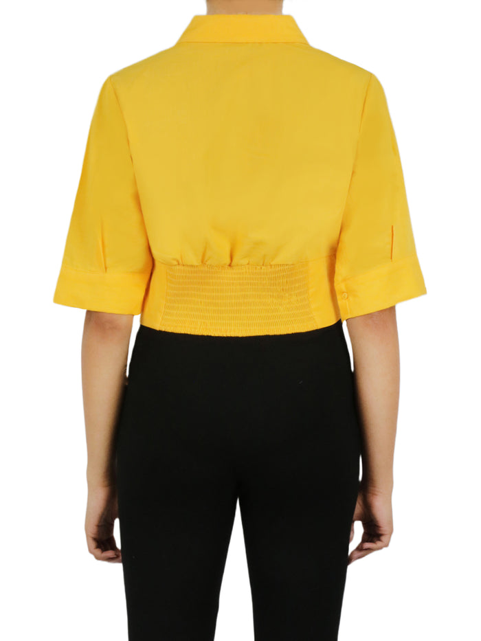 Cropped Corseted Shirt