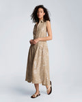 Curved Yoke Midi Shirt Dress