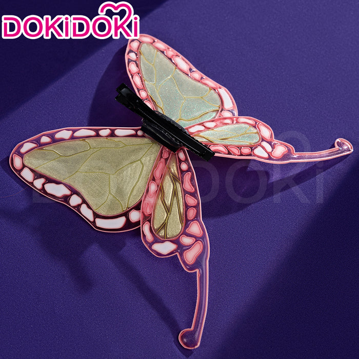 DokiDoki Anime Cosplay Prop Pink Green Butterfly Hair Accessory