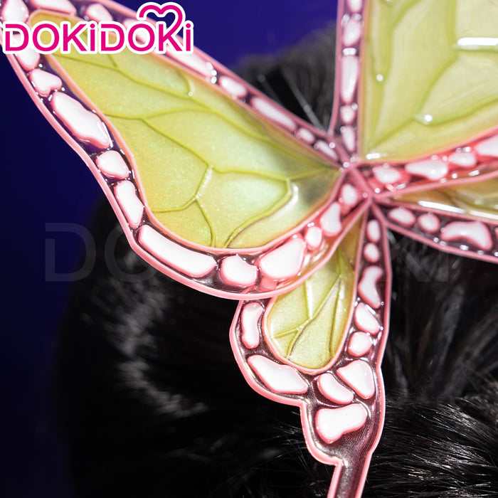 DokiDoki Anime Cosplay Prop Pink Green Butterfly Hair Accessory