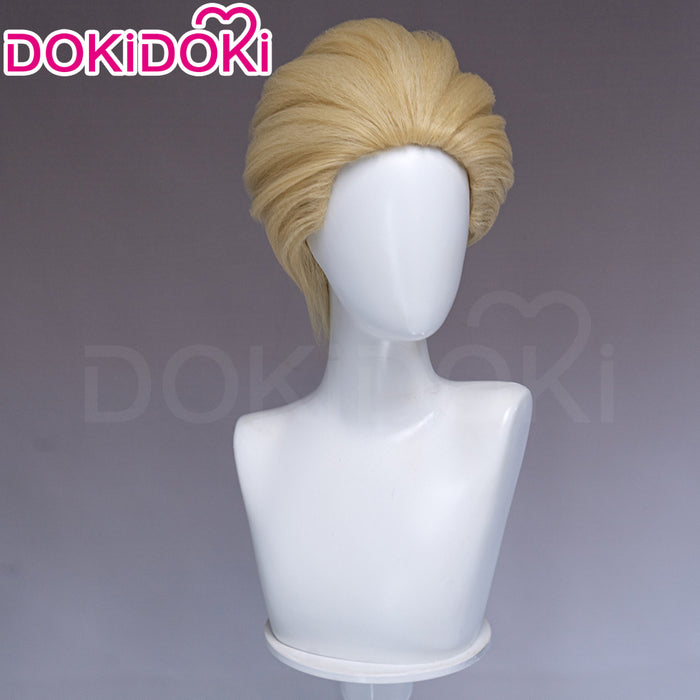 DokiDoki Anime Cosplay Wig Short Blonde Crimped Base Hair