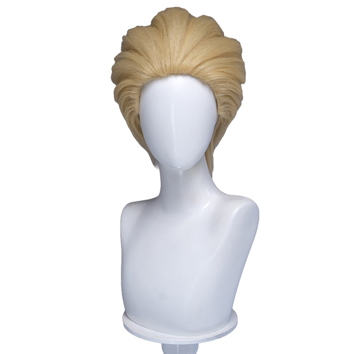 DokiDoki Anime Cosplay Wig Short Blonde Crimped Base Hair