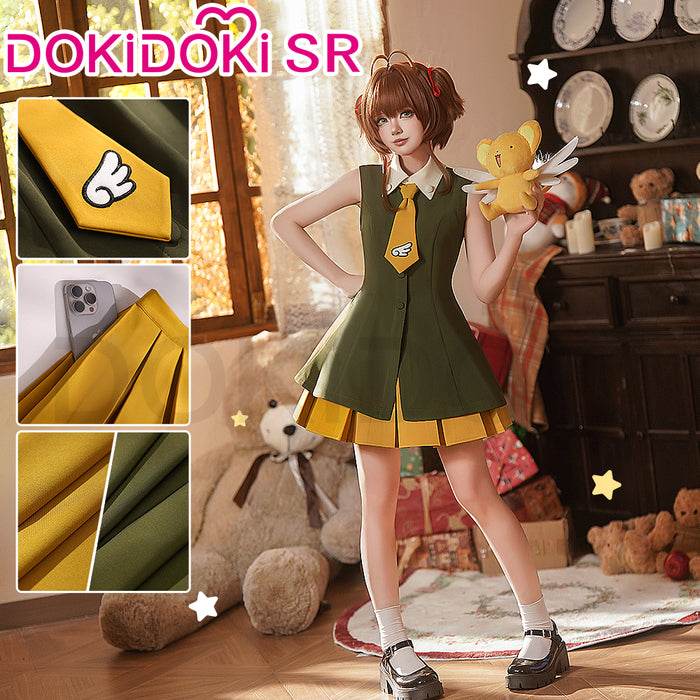 DokiDoki-SR Anime Card Captor Sakura Cosplay Kinomoto Sakura Costume Hong Kong Trip