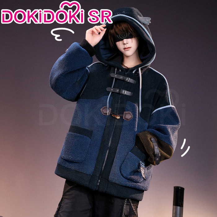 DokiDoki-SR Game Identity V Cosplay Naib Subedar / Eli Clark Costume Winter Casual Wear Furry Coat idv