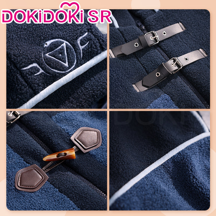 DokiDoki-SR Game Identity V Cosplay Naib Subedar / Eli Clark Costume Winter Casual Wear Furry Coat idv