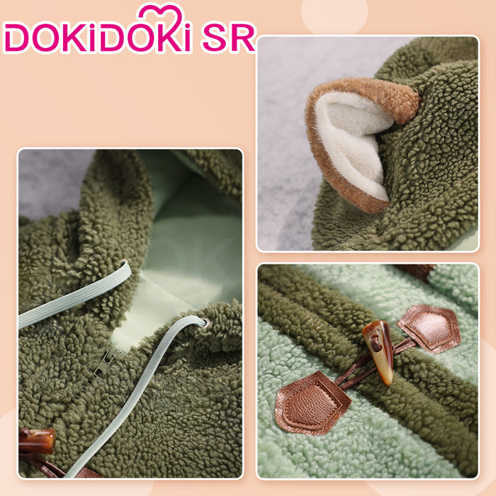 DokiDoki-SR Game Identity V Cosplay Naib Subedar / Eli Clark Costume Winter Casual Wear Furry Coat idv