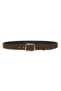 Marella Doppia Suede Belt in dark brown