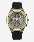 Dress Sport Chronograph Two-Tone Silicone Strap Watch