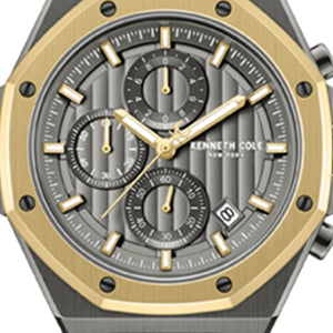 Dress Sport Chronograph Two-Tone Silicone Strap Watch