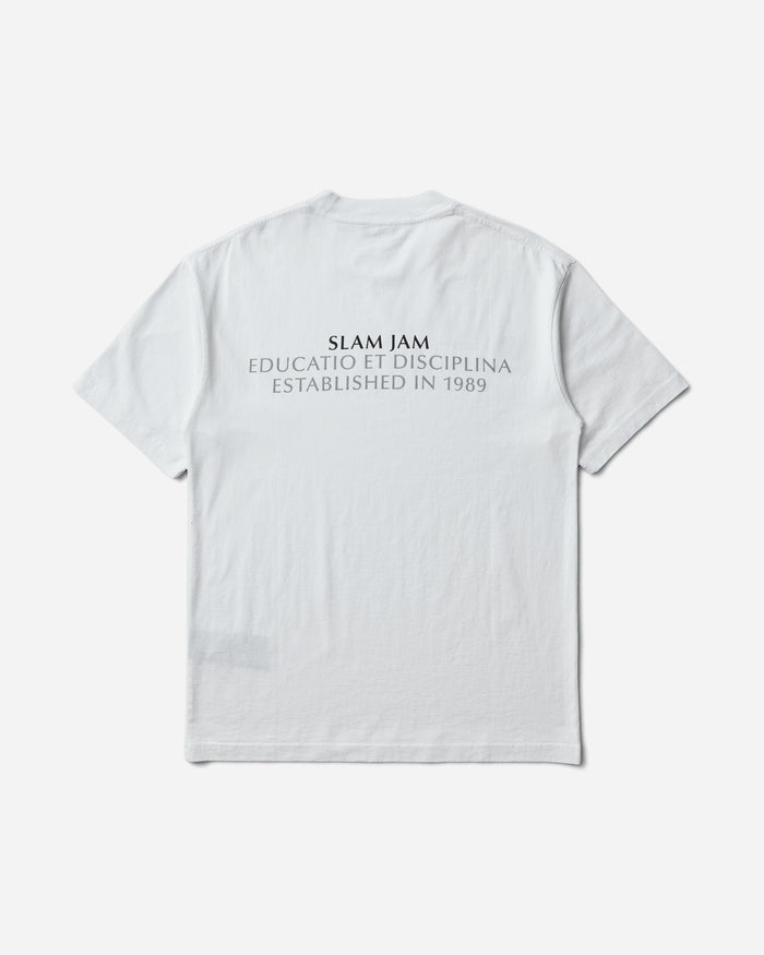 Slam Jam Educatio Et Disciplina T-Shirt White T-Shirts Shortsleeve SJPRALMAS WHT
