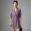 Blazer ample élégant couleur violet clair - Koreanxwear - Taille S