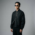 Veste bomber brodée verte homme streetwear - Koreanxwear - Taille M