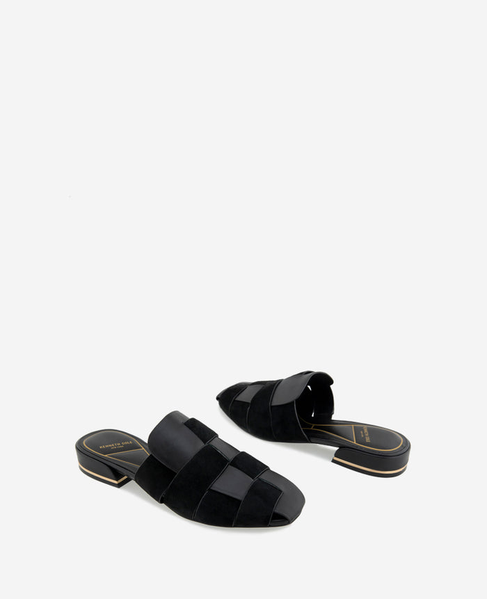Faina Leather Fisherman Slide Sandal
