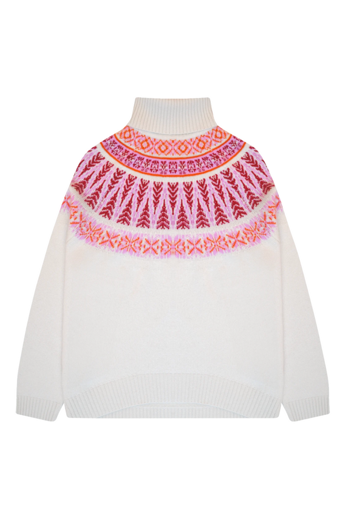 Fairisle Roll Collar Turtleneck