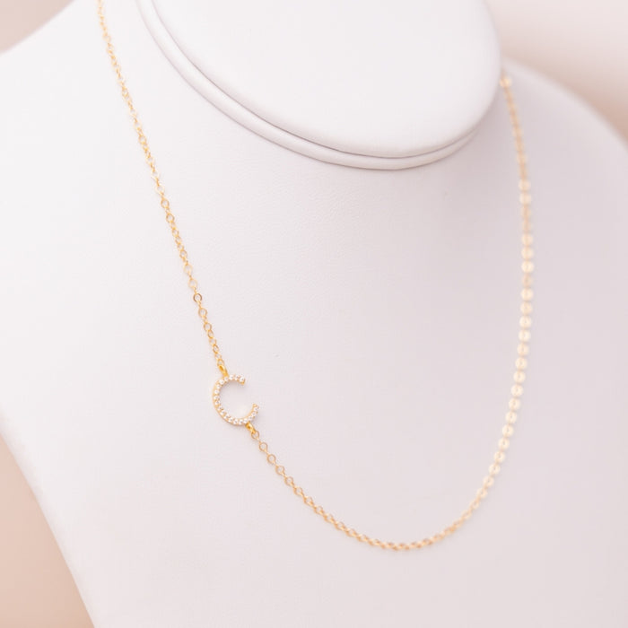 taudrey fancy initial necklace