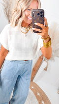 - FINAL SALE -Driftwood Dolman Top-Whip Cream