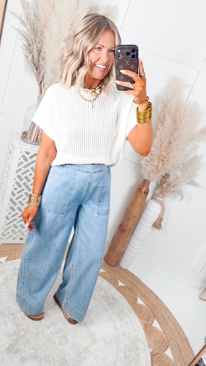 - FINAL SALE -Driftwood Dolman Top-Whip Cream