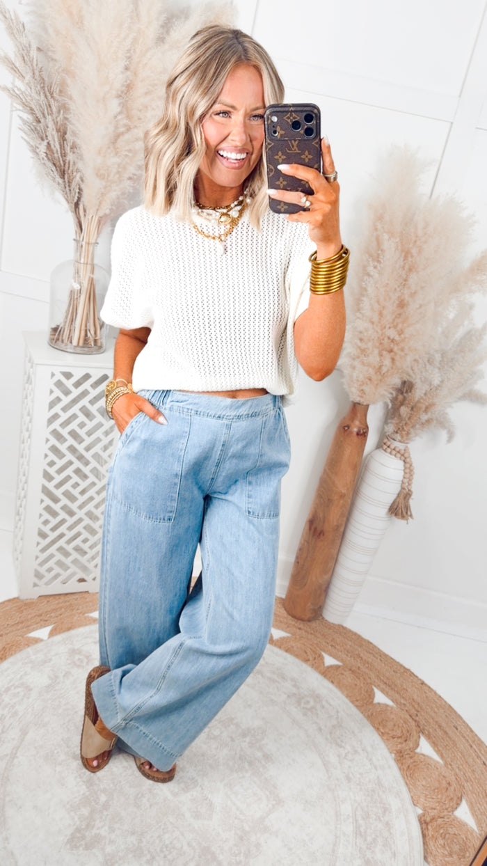 - FINAL SALE -Driftwood Dolman Top-Whip Cream