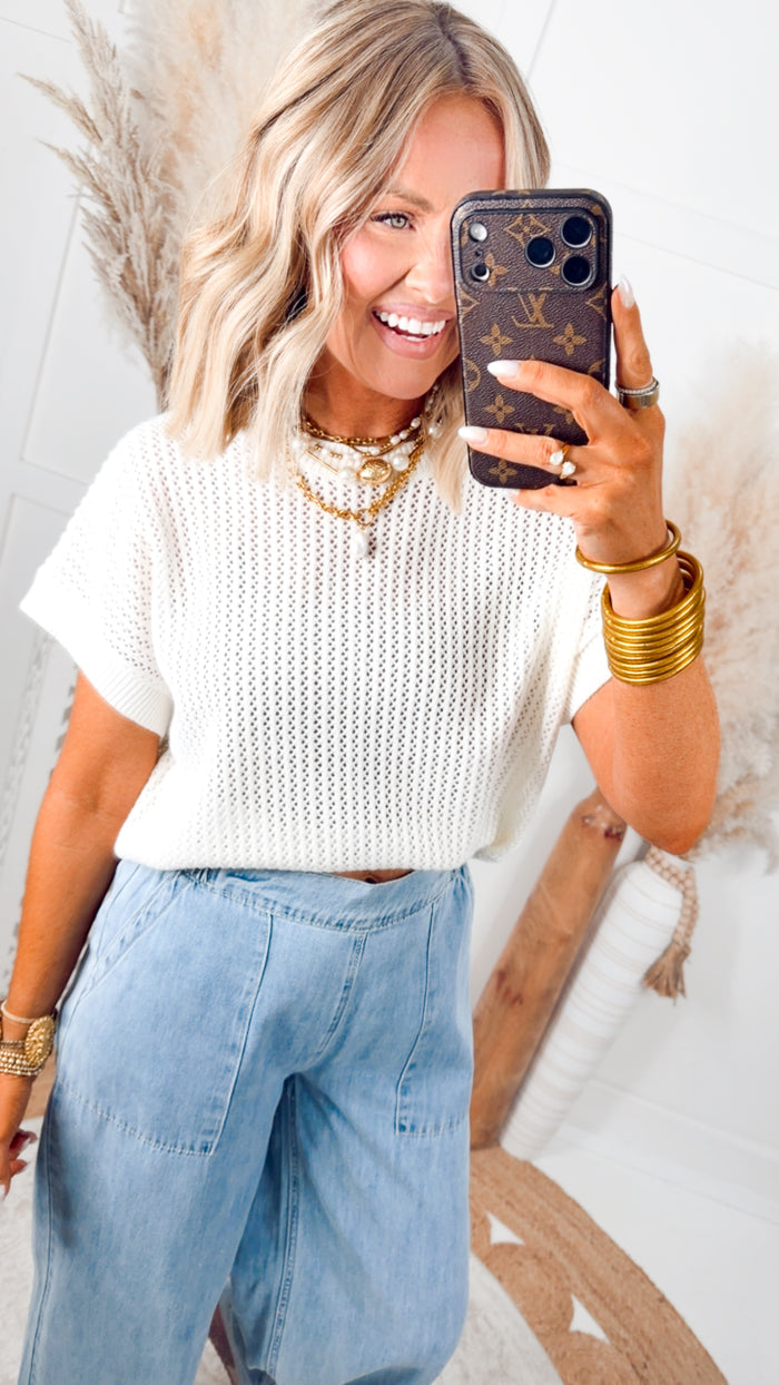 - FINAL SALE -Driftwood Dolman Top-Whip Cream