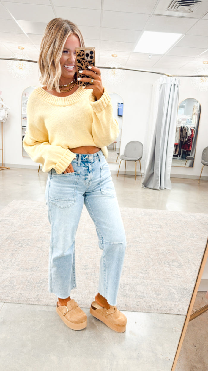 - FINAL SALE- Kate High Rise Barrel Jeans