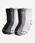 Fine Rib-Diamond Texture Crew Socks 6-Paco