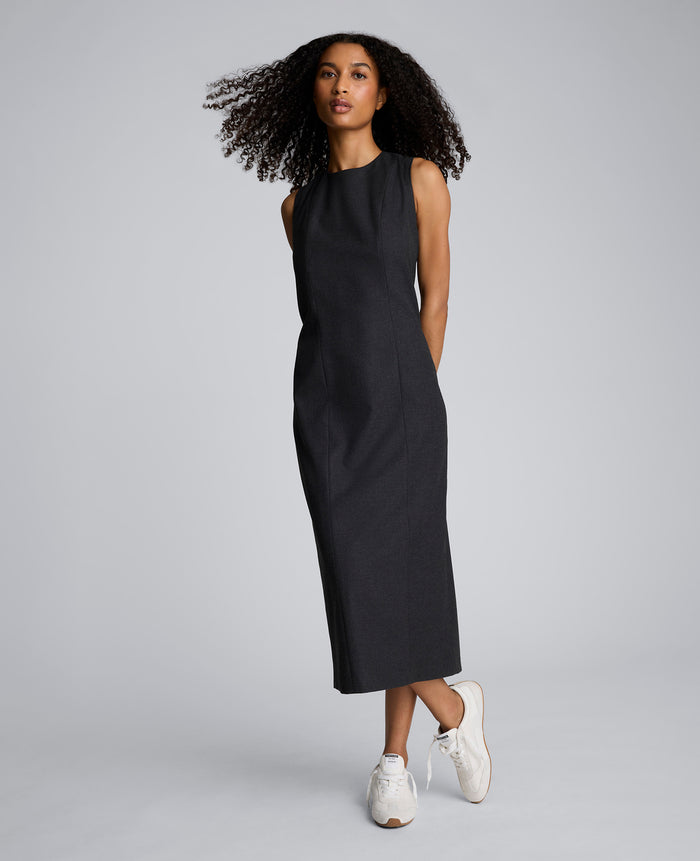 Flannel Midi Sheath Dress