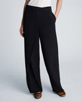 Fly Front Wide Leg Asymmetrical Crossover Pant