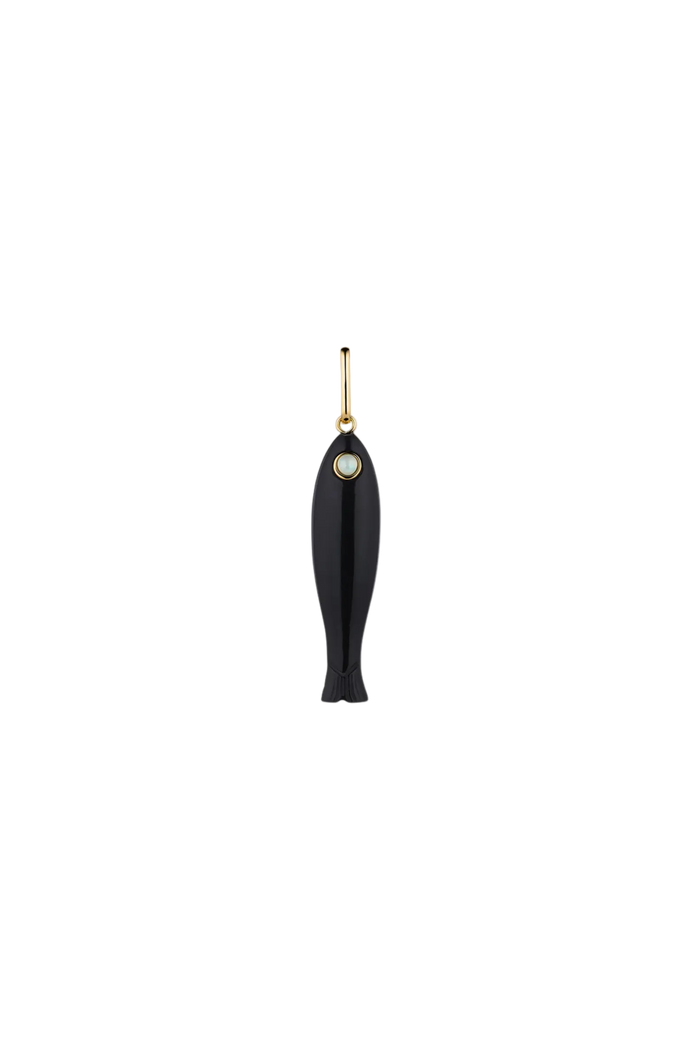 Thatch Fortuna Fish Charm in onyx