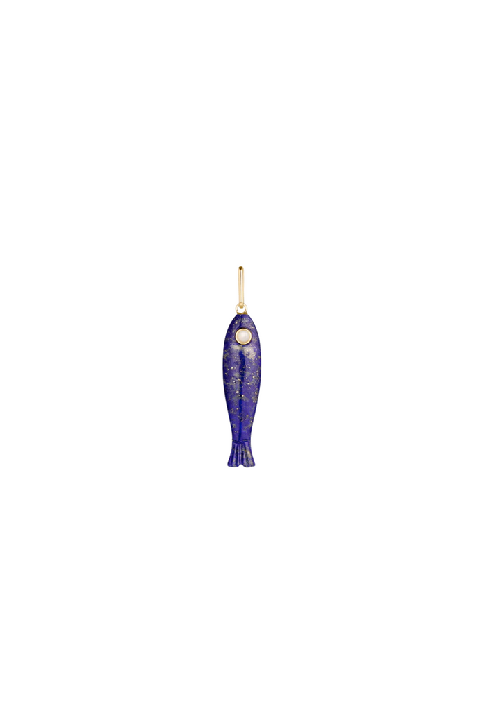 Thatch Fortuna Fish Charm in lapis