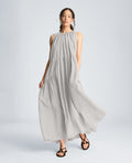 Gathered Halter Neck Maxi Dress