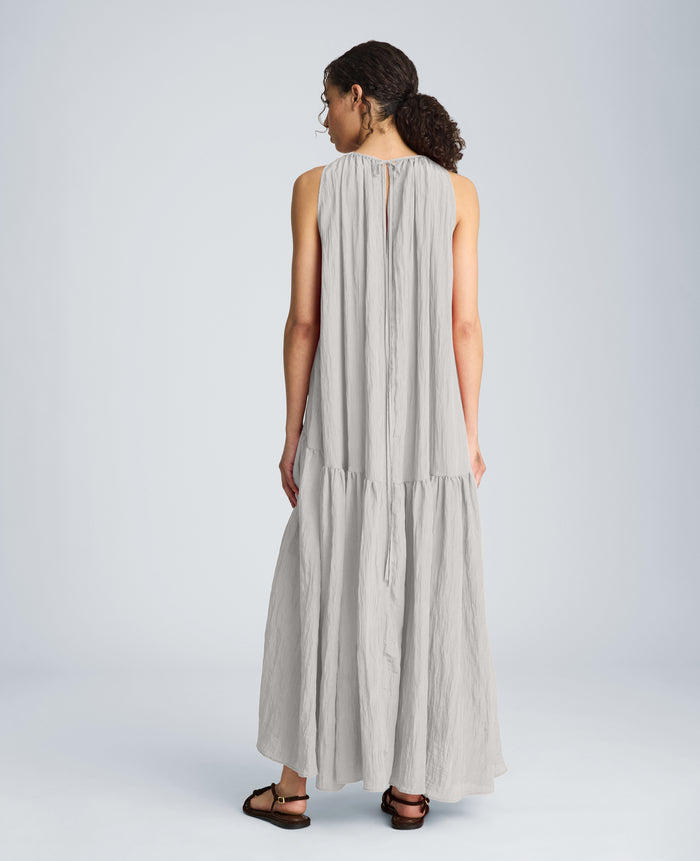 Gathered Halter Neck Maxi Dress