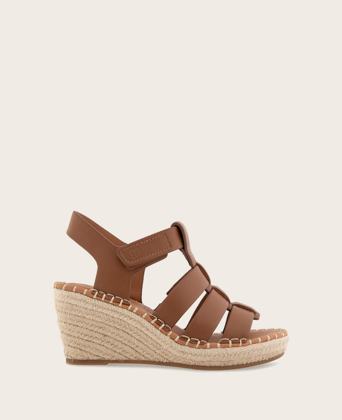 GENTLE SOULS - Capelin Leather Espadrille Wedge
