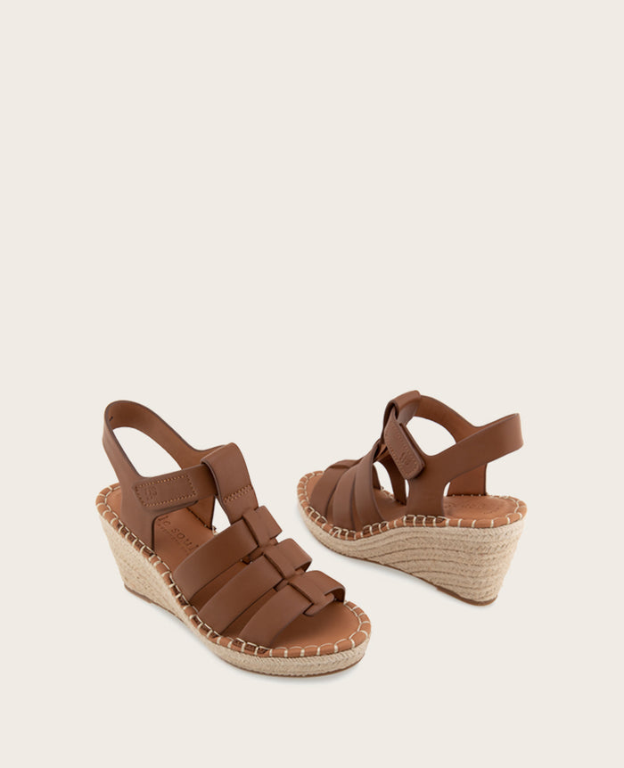 GENTLE SOULS - Capelin Leather Espadrille Wedge