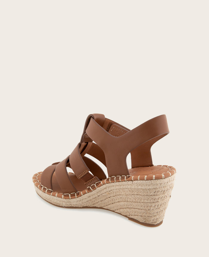 GENTLE SOULS - Capelin Leather Espadrille Wedge