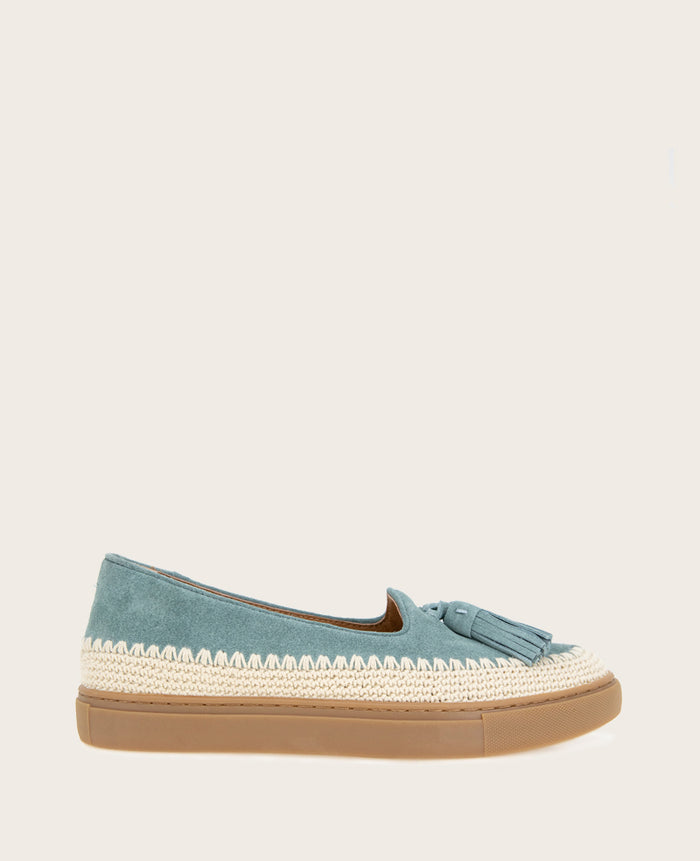 GENTLE SOULS - Citrus Tassel Suede Platform Slip On