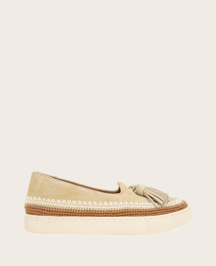 GENTLE SOULS - Citrus Tassel Suede Platform Slip On