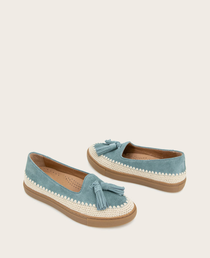 GENTLE SOULS - Citrus Tassel Suede Platform Slip On