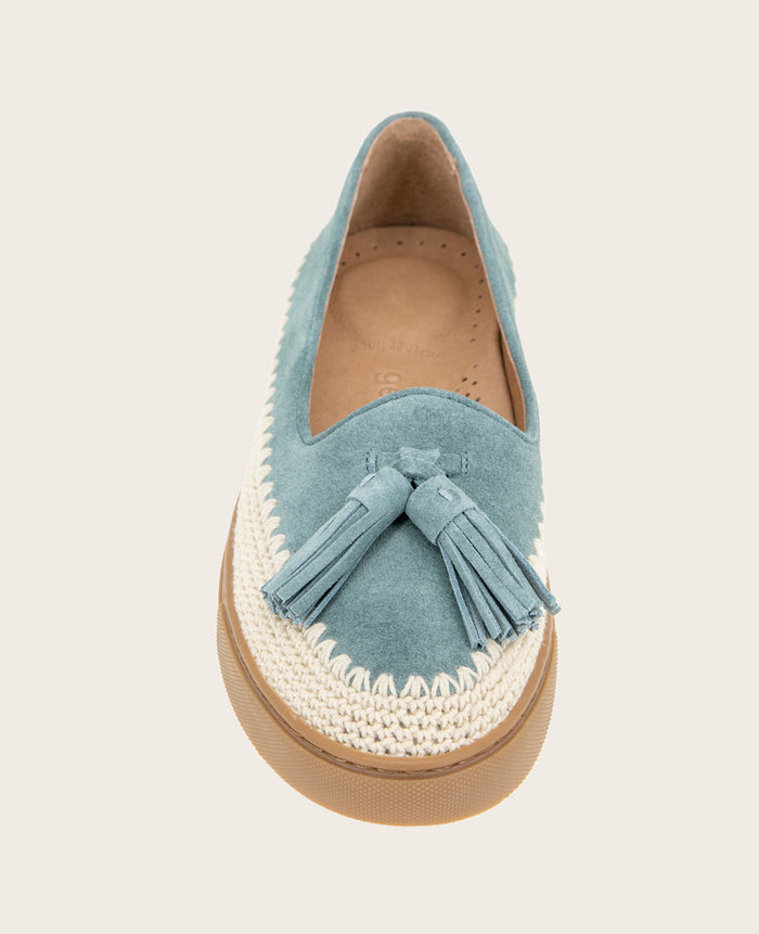 GENTLE SOULS - Citrus Tassel Suede Platform Slip On