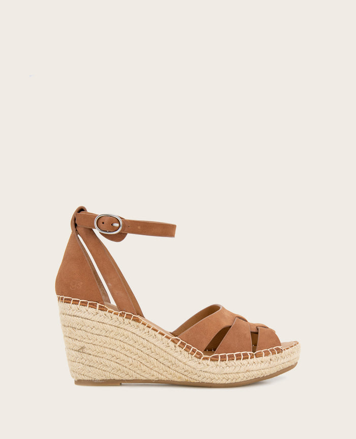 GENTLE SOULS - Coolie Nubuck Espadrille Wedge