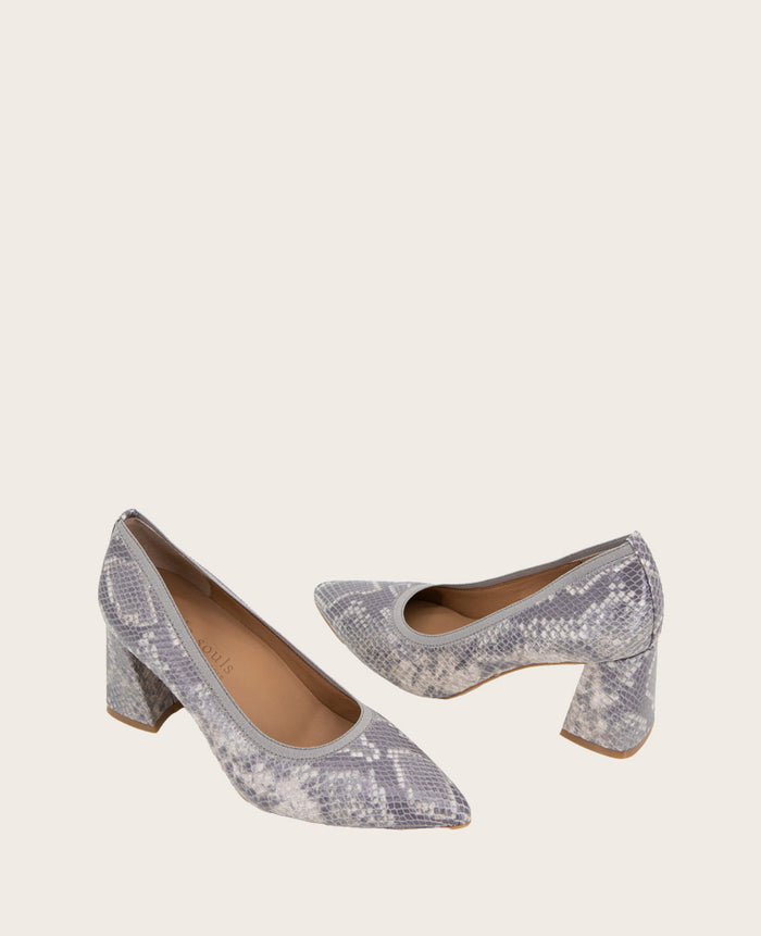 GENTLE SOULS - Dionne Snakeskin Leather Heel