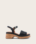 GENTLE SOULS - Dorris Woven Leather Cork Platform Sandal