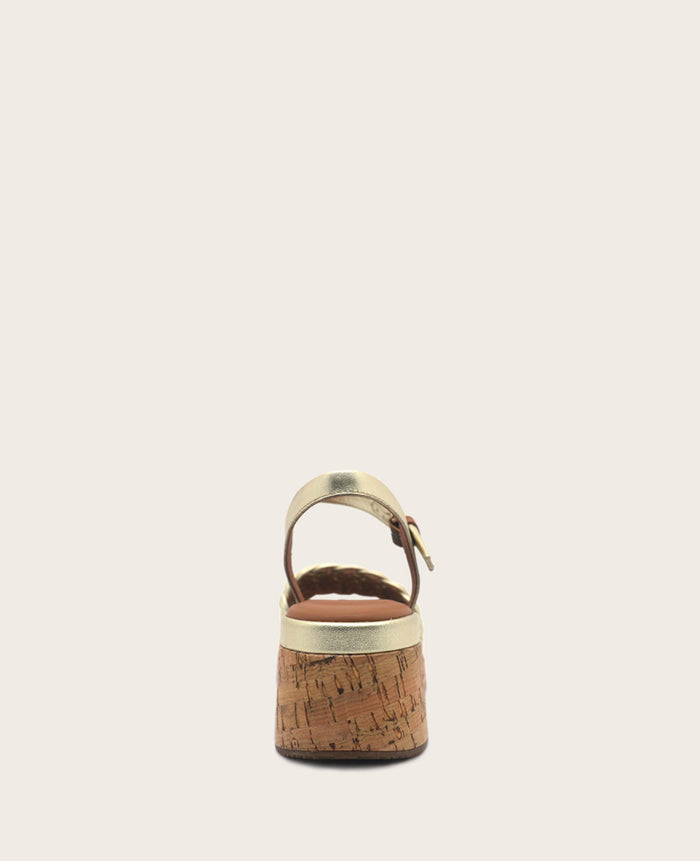 GENTLE SOULS - Dorris Woven Leather Cork Platform Sandal