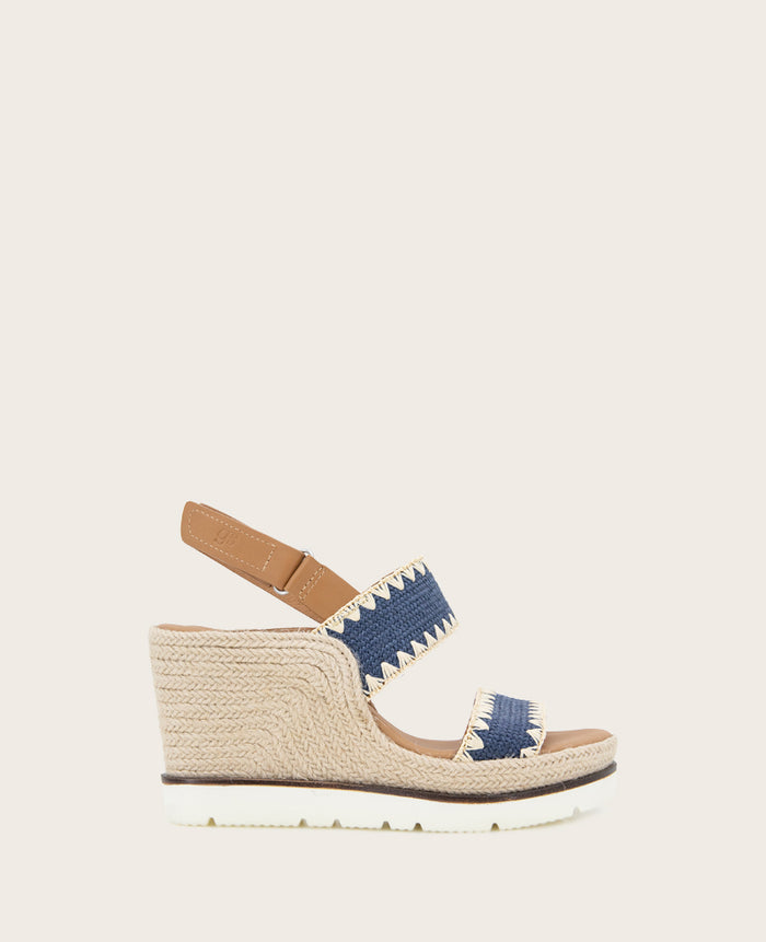 GENTLE SOULS - Evora Textile Espadrille Wedge
