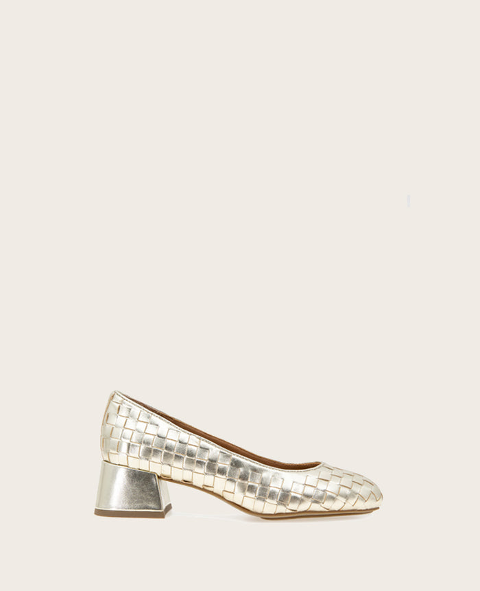GENTLE SOULS - Lancine Metallic Woven Heel